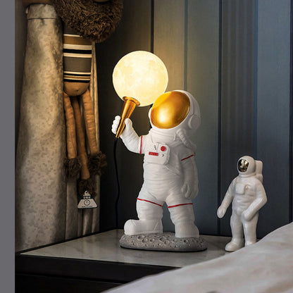 Hedendaagse Creatieve Cartoon Astronaut Hars Abs 1-Lichts Wandlamp Voor Slaapkamer