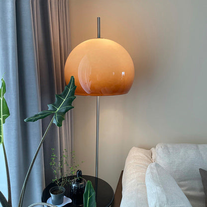 Hedendaagse Retro Mushroom Hardware Glazen 2-Lichts Staande Vloerlamp Voor Woonkamer