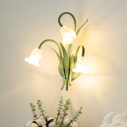 Hedendaagse Creatieve Bloemen Ijzeren Glazen 3/6 Wandlamp Voor Slaapkamer