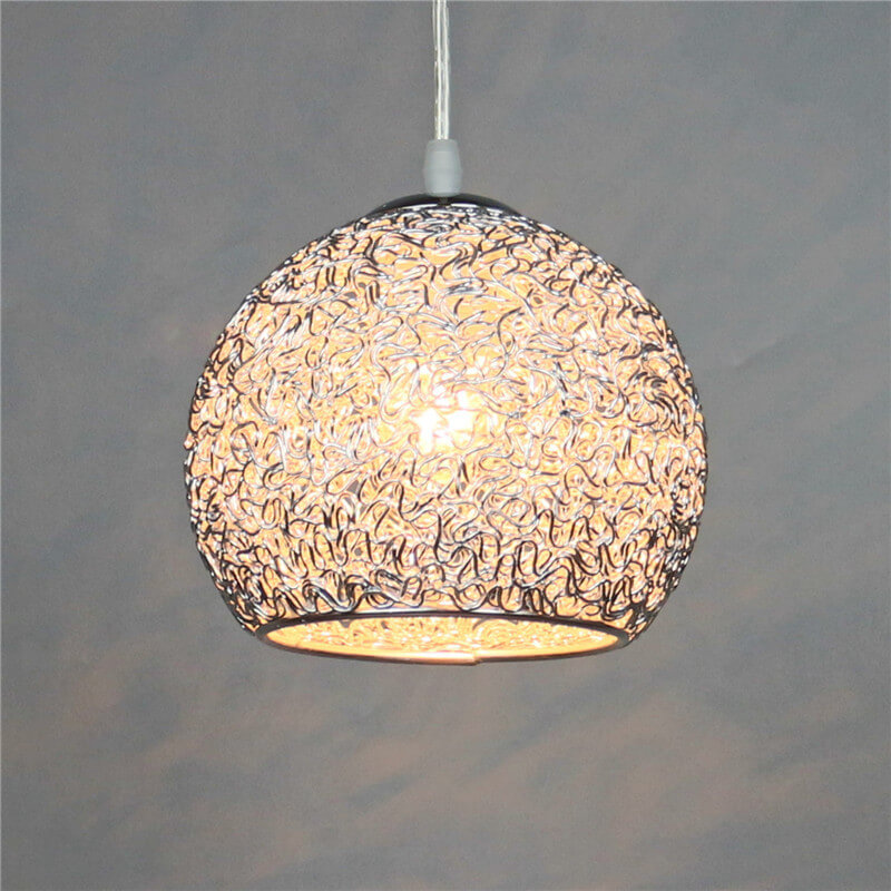 Hedendaagse Creatieve Aluminium Macaron Ronde Hanglamp Met 1 Lichtpunt Voor De Woonkamer