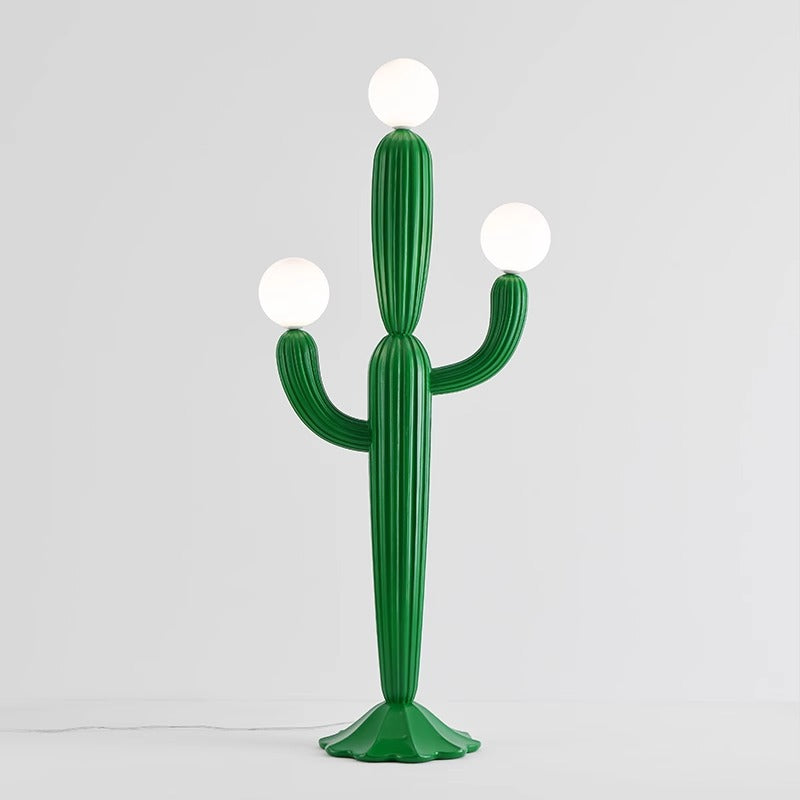 Hedendaagse Creatieve Cactushars Glazen 3-Lichts Staande Vloerlamp Voor Woonkamer