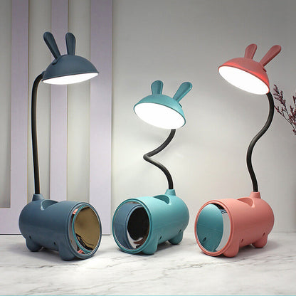 Cartoon Creatieve Konijn LED Touch USB Penhouder Bureaulamp