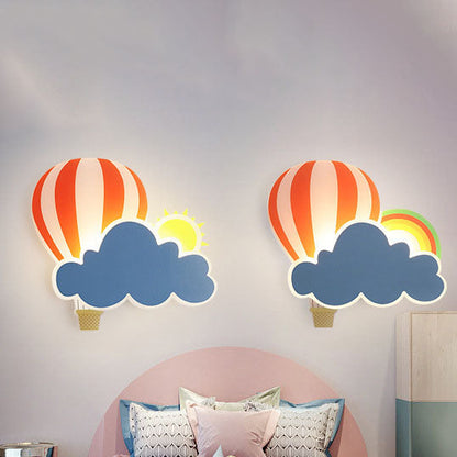 Hedendaagse Creatieve Kinderluchtballonwolken Ijzeren Acryl Led Wandlamp Voor Slaapkamer