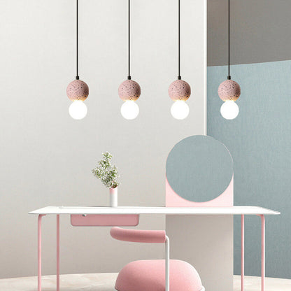 Moderne Scandinavische Orb Terrazzo 1-lichts Hanglamp Voor Slaapkamer