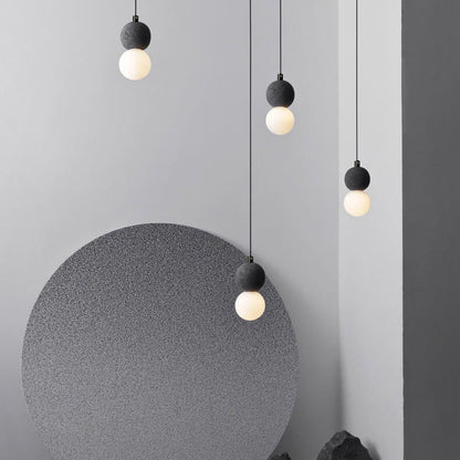 Moderne Scandinavische Orb Terrazzo 1-lichts Hanglamp Voor Slaapkamer