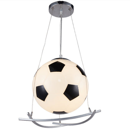 Cartoon Creatieve Voetbal Glas Ijzer 1-lichts Kinder Hanglamp