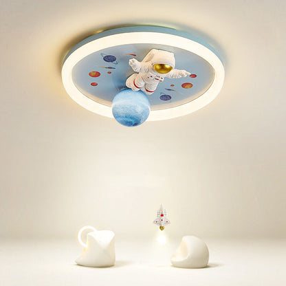 Cartoon Creatieve Ruimte Astronaut Hars LED Plafondlamp