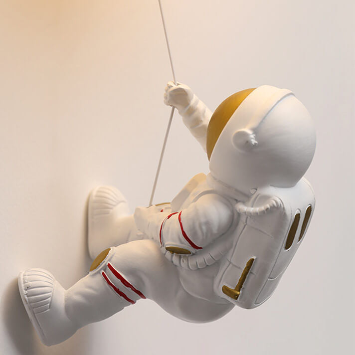 Hedendaagse Creatieve Orb Astronaut Iron Resin 1-Lichts Wandlamp Voor Slaapkamer