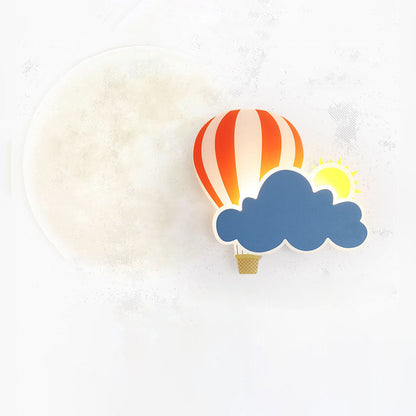 Hedendaagse Creatieve Kinderluchtballonwolken Ijzeren Acryl Led Wandlamp Voor Slaapkamer