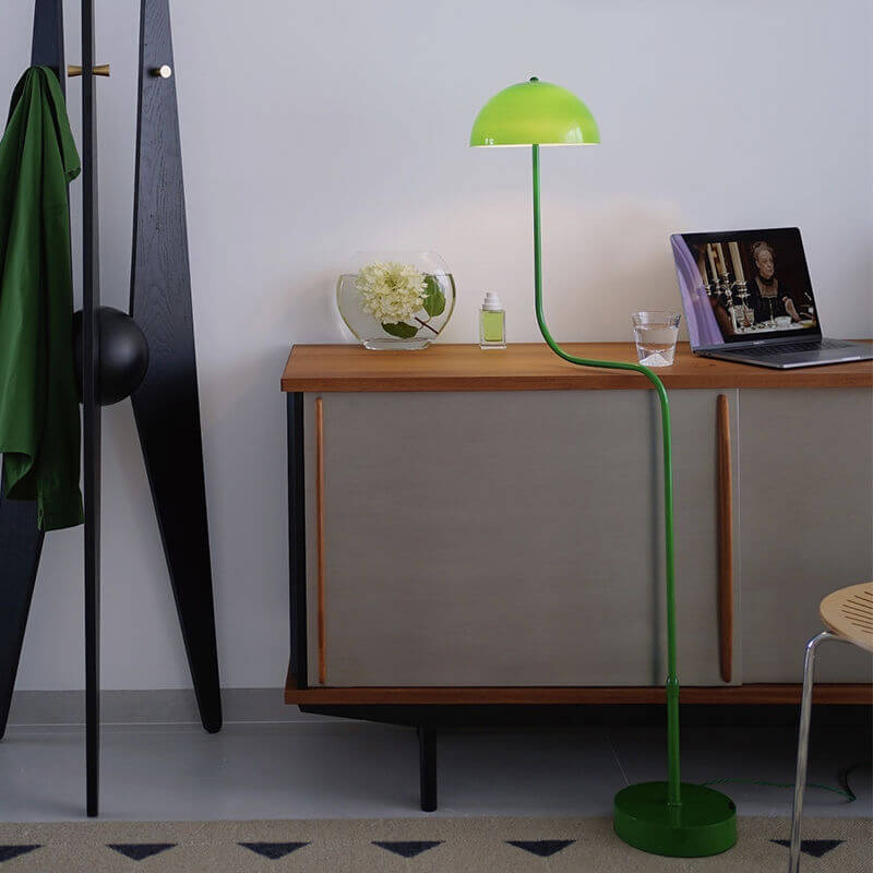 Moderne Scandinavische Ijzeren Glazen Koepel Opklapbare Staande Lamp Met 1 Lamp Voor Studie