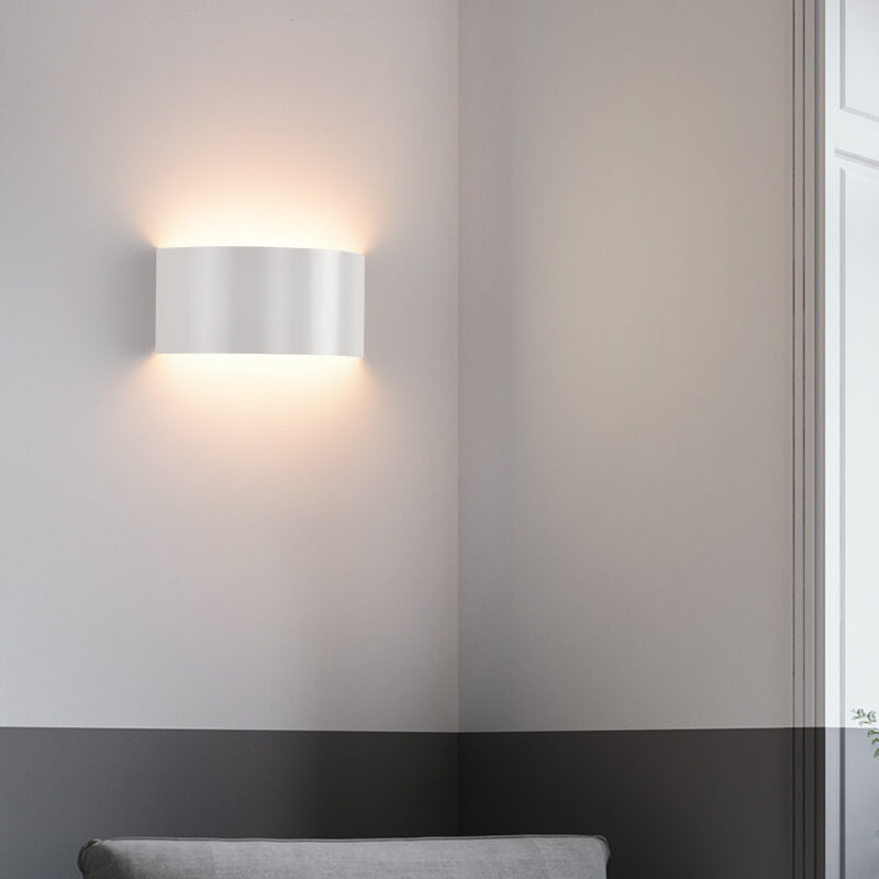 Minimalistische Effenkleurige Ijzeren Halve Cirkel Led Wandlamp