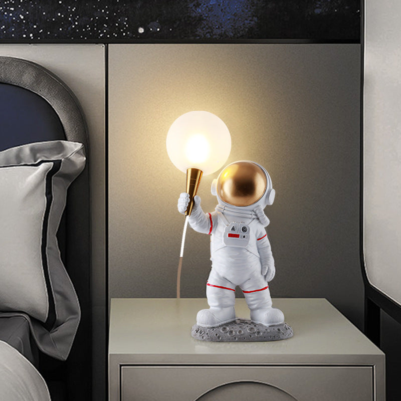 Hedendaagse Creatieve Hars Abs Astronaut 1-Lichts Tafellamp Voor Slaapkamer