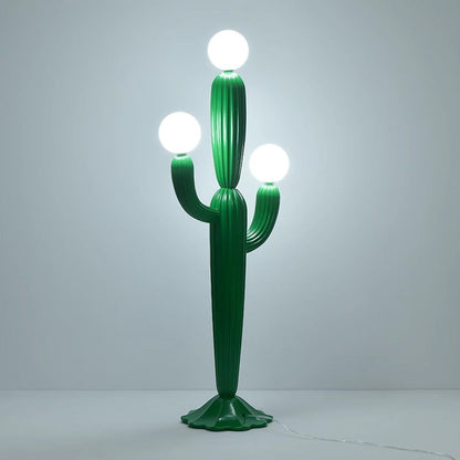 Hedendaagse Creatieve Cactushars Glazen 3-Lichts Staande Vloerlamp Voor Woonkamer