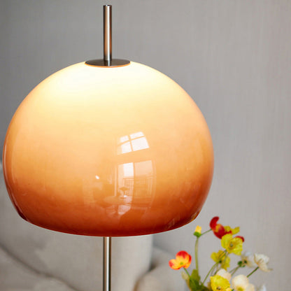 Hedendaagse Retro Mushroom Hardware Glazen 2-Lichts Staande Vloerlamp Voor Woonkamer