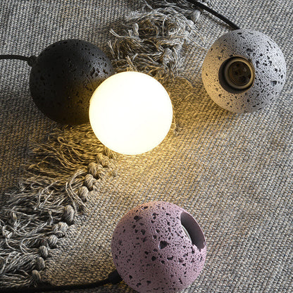 Moderne Scandinavische Orb Terrazzo 1-lichts Hanglamp Voor Slaapkamer