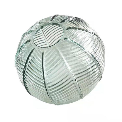 Hedendaagse Simplicity Groene Bladpatroon Glazen Bol Kap 1-Lichts Hanglamp Voor Woonkamer