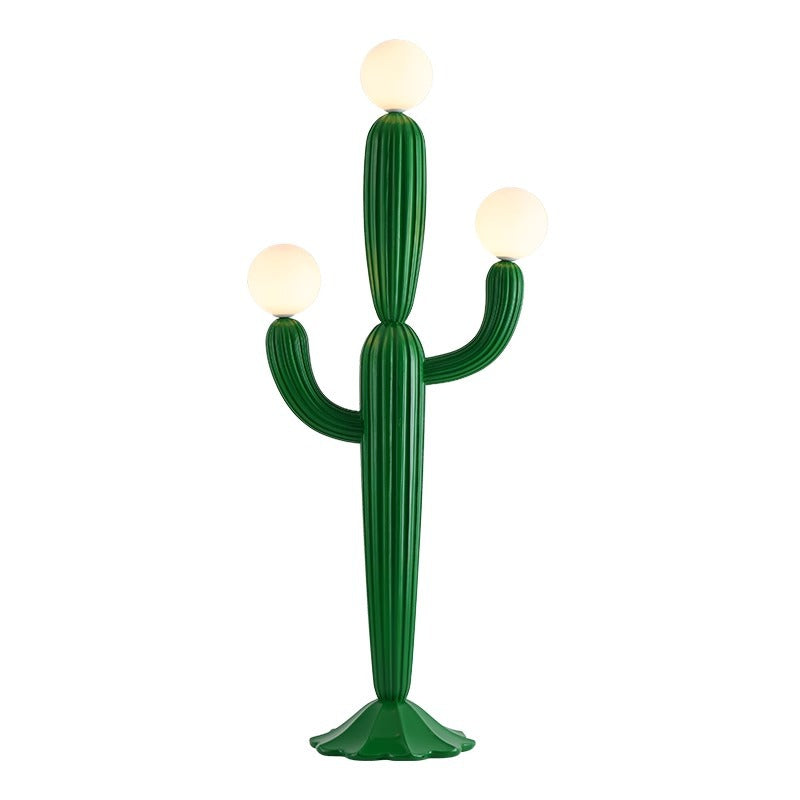 Hedendaagse Creatieve Cactushars Glazen 3-Lichts Staande Vloerlamp Voor Woonkamer