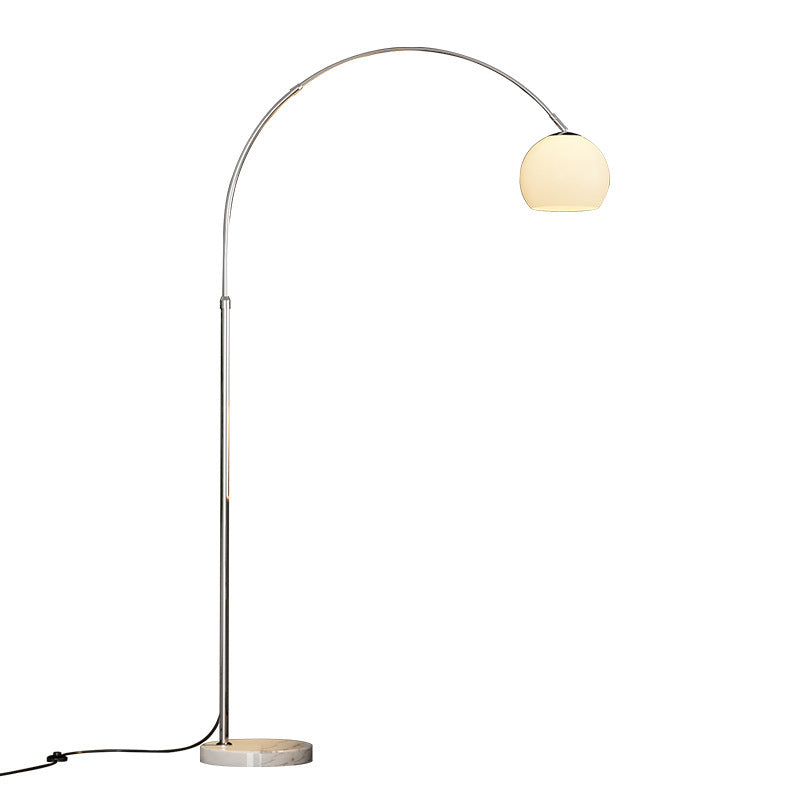 Moderne Scandinavische Glazen Ronde Kap Vishengel Ijzer 1-lichts Staande Vloerlamp Voor Woonkamer