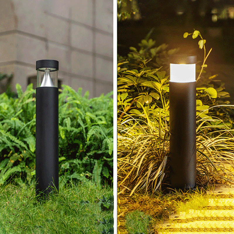 Moderne Industriële Aluminium Kolom Led Waterdichte Gazon Landschapsverlichting Voor Tuin