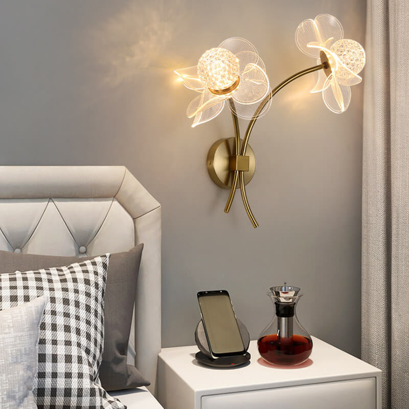 Europese Creatieve Lotusbloemen Acryl Led Wandlamp