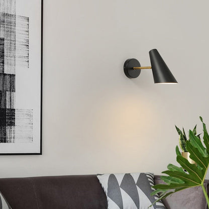 Moderne Noordse Ijzeren Hoorn Draaibare 1-lichts Wandlamp Voor Woonkamer