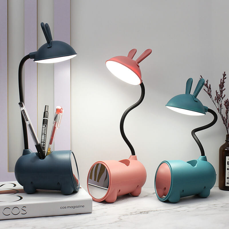 Cartoon Creatieve Konijn LED Touch USB Penhouder Bureaulamp