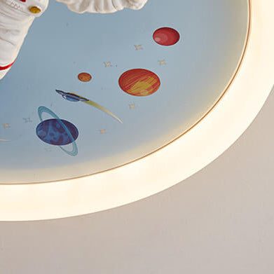 Cartoon Creatieve Ruimte Astronaut Hars LED Plafondlamp