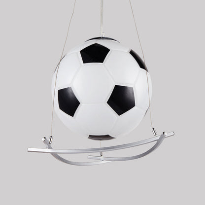 Cartoon Creatieve Voetbal Glas Ijzer 1-lichts Kinder Hanglamp