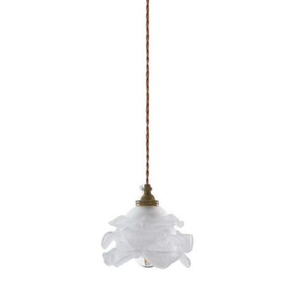 Franse Vintage Petal Glass 1-Lichts Led Hanglamp