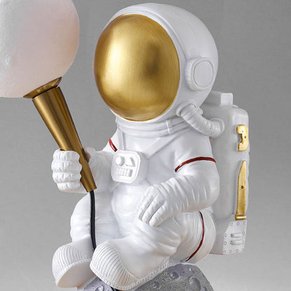 Hedendaagse Creatieve Cartoon Astronaut Hars Abs 1-Lichts Wandlamp Voor Slaapkamer