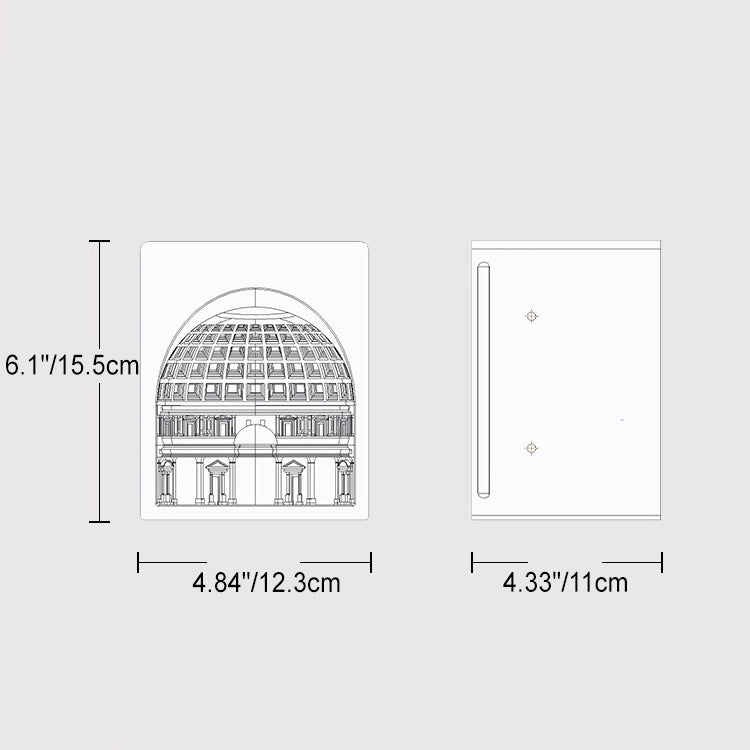 Hedendaagse Simplicity Pantheon Gips Sensor Led Inbouw Wandlamp Lamp Nachtlampje Voor Slaapkamer