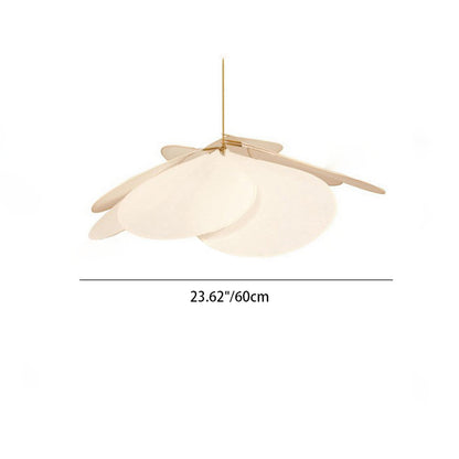 Hedendaagse Boho Petal Stoffen Lampenkap 1-Lichts Hanglamp Voor Woonkamer