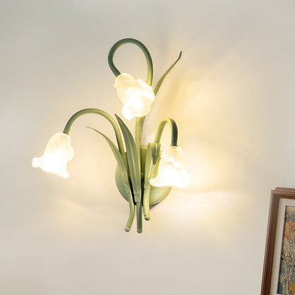 Hedendaagse Creatieve Bloemen Ijzeren Glazen 3/6 Wandlamp Voor Slaapkamer