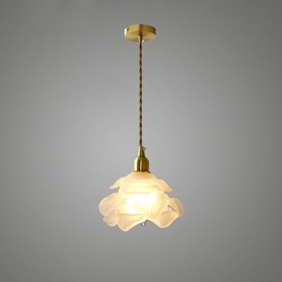 Franse Vintage Petal Glass 1-Lichts Led Hanglamp