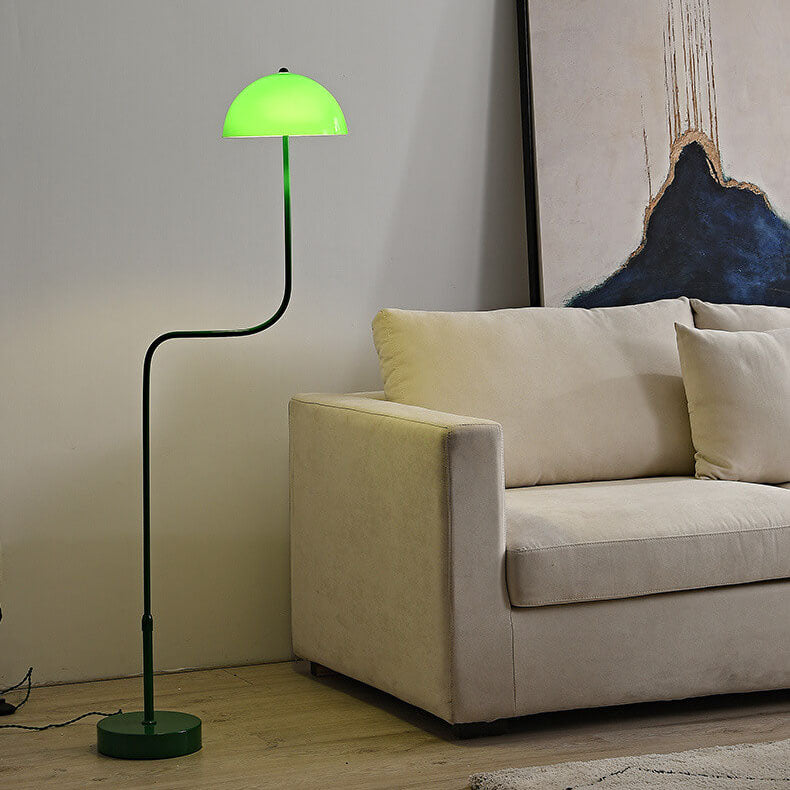 Moderne Scandinavische Ijzeren Glazen Koepel Opklapbare Staande Lamp Met 1 Lamp Voor Studie