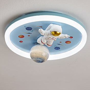 Cartoon Creatieve Ruimte Astronaut Hars LED Plafondlamp