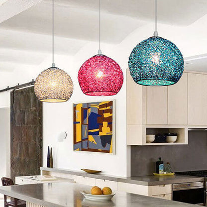 Hedendaagse Creatieve Aluminium Macaron Ronde Hanglamp Met 1 Lichtpunt Voor De Woonkamer