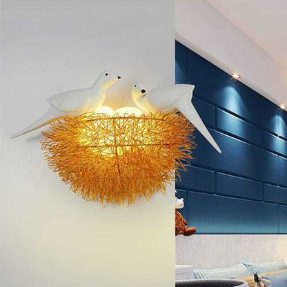 Hedendaagse Creatieve Aluminium Vogelnest 3/5-Lichts Wandlamp Voor Woonkamer