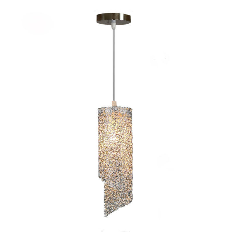 Moderne Kleurrijke Aluminium Draad 1-lichts Cilinder Spiraal Hanglamp