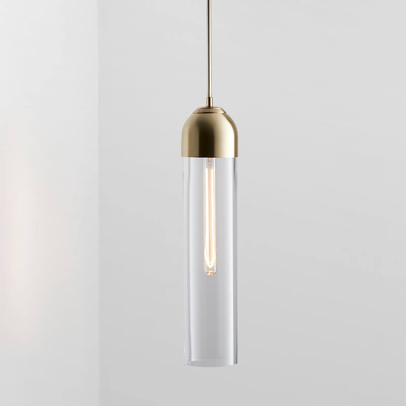 Minimalistische Buisvormige Glazen 1-Lichts Led Hanglamp