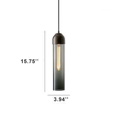 Minimalistische Buisvormige Glazen 1-Lichts Led Hanglamp