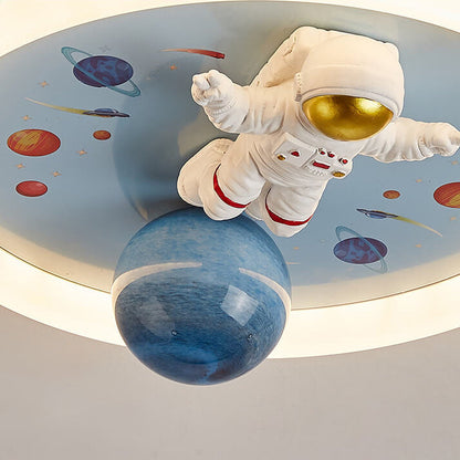 Cartoon Creatieve Ruimte Astronaut Hars LED Plafondlamp