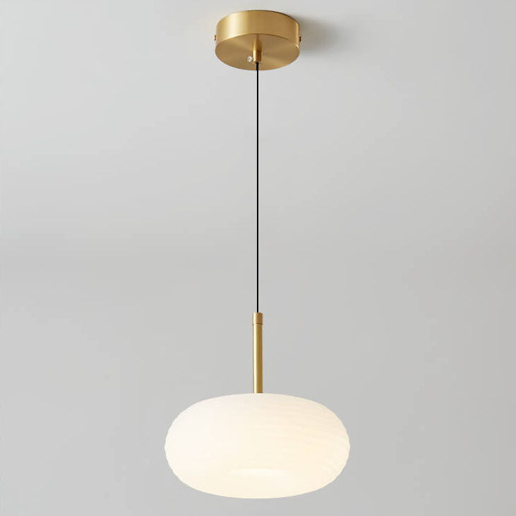 Moderne Crèmekleurige Apple All-Copper Led Hanglamp