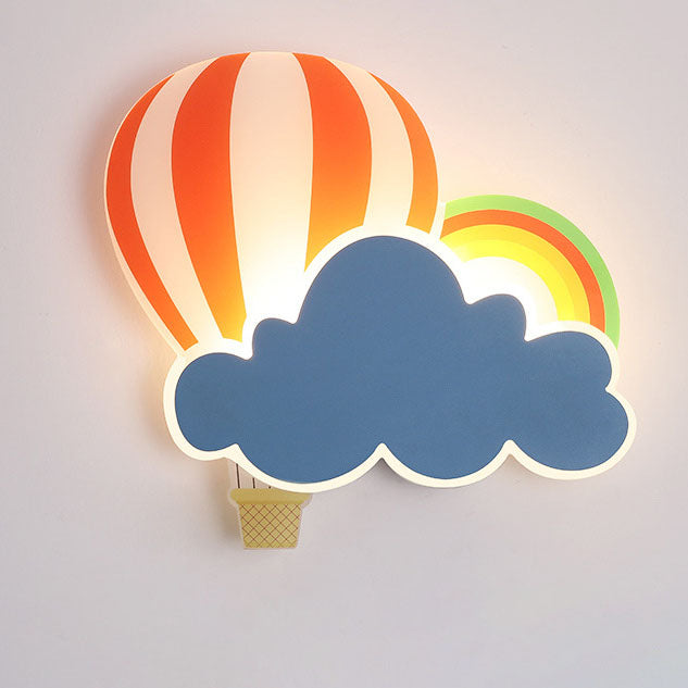 Hedendaagse Creatieve Kinderluchtballonwolken Ijzeren Acryl Led Wandlamp Voor Slaapkamer