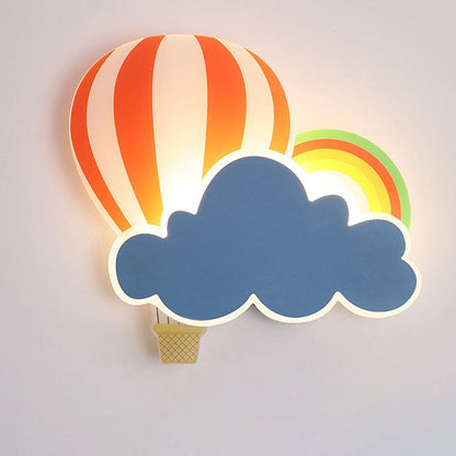 Hedendaagse Creatieve Kinderluchtballonwolken Ijzeren Acryl Led Wandlamp Voor Slaapkamer