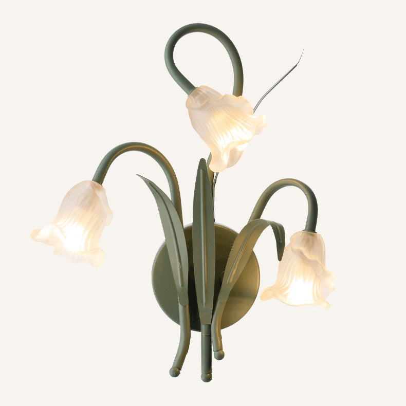 Hedendaagse Creatieve Bloemen Ijzeren Glazen 3/6 Wandlamp Voor Slaapkamer