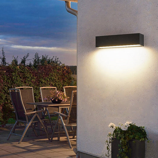 Minimalistische Waterdichte, Rechthoekige Led-wandlamp Voor Buiten Met Één Lijn