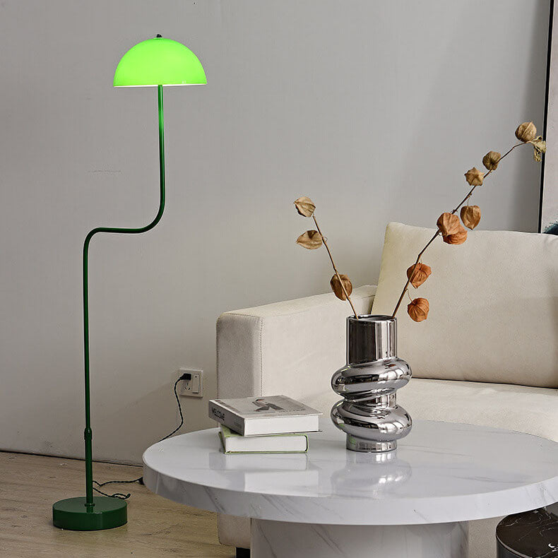 Moderne Scandinavische Ijzeren Glazen Koepel Opklapbare Staande Lamp Met 1 Lamp Voor Studie