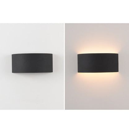 Minimalistische Effenkleurige Ijzeren Halve Cirkel Led Wandlamp