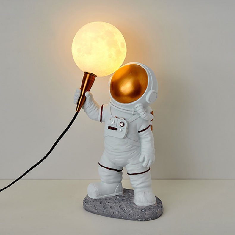 Hedendaagse Creatieve Cartoon Astronaut Hars Abs 1-Lichts Wandlamp Voor Slaapkamer